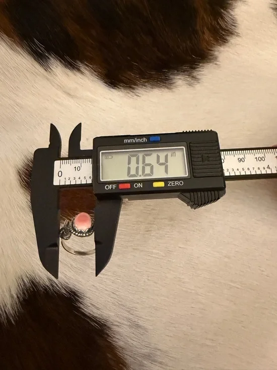 ❤️ Queen Pink Conch Gun Revolver Sterling Western By-Pass Floater Ring Adj 7.75+ - Picture 14 of 15